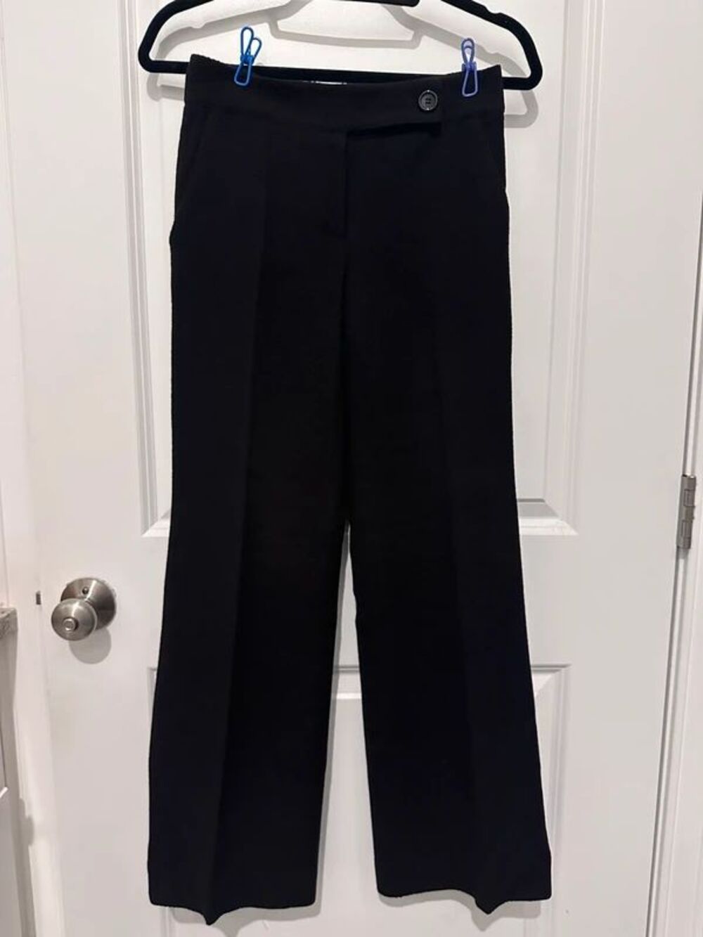Emporio Armani Black Wide Leg Trouser Dress Pants Size 4